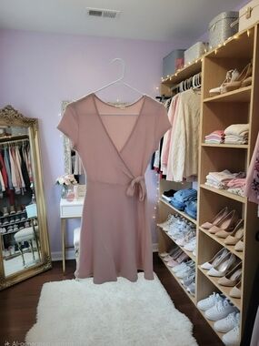 Rolla Coster Dusty Rose Wrap Midi Dress